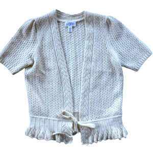LOFT Wool Angora Open Knit Cardigan Sweater